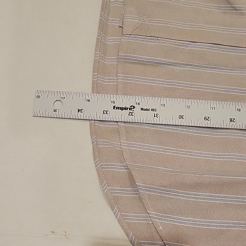 Polo Ralph Lauren Classic Fit Button‎ Down L/S Cream/Lt. Blue Shirt, 17-6/7